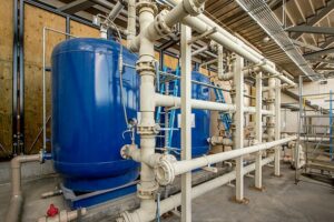 obrázek ukazuje modré tlakové nádoby